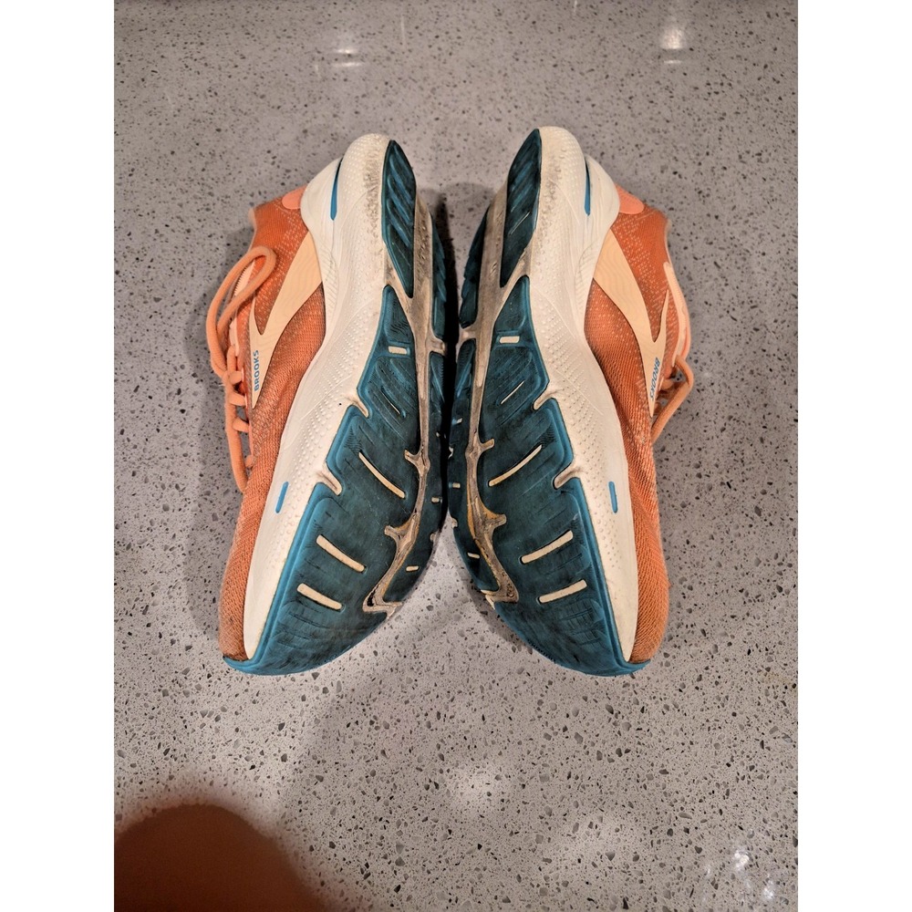 Brooks Ghost Max Womens Size 10 B Orange White Running Shoes Sneakers - Picture 7 of 10